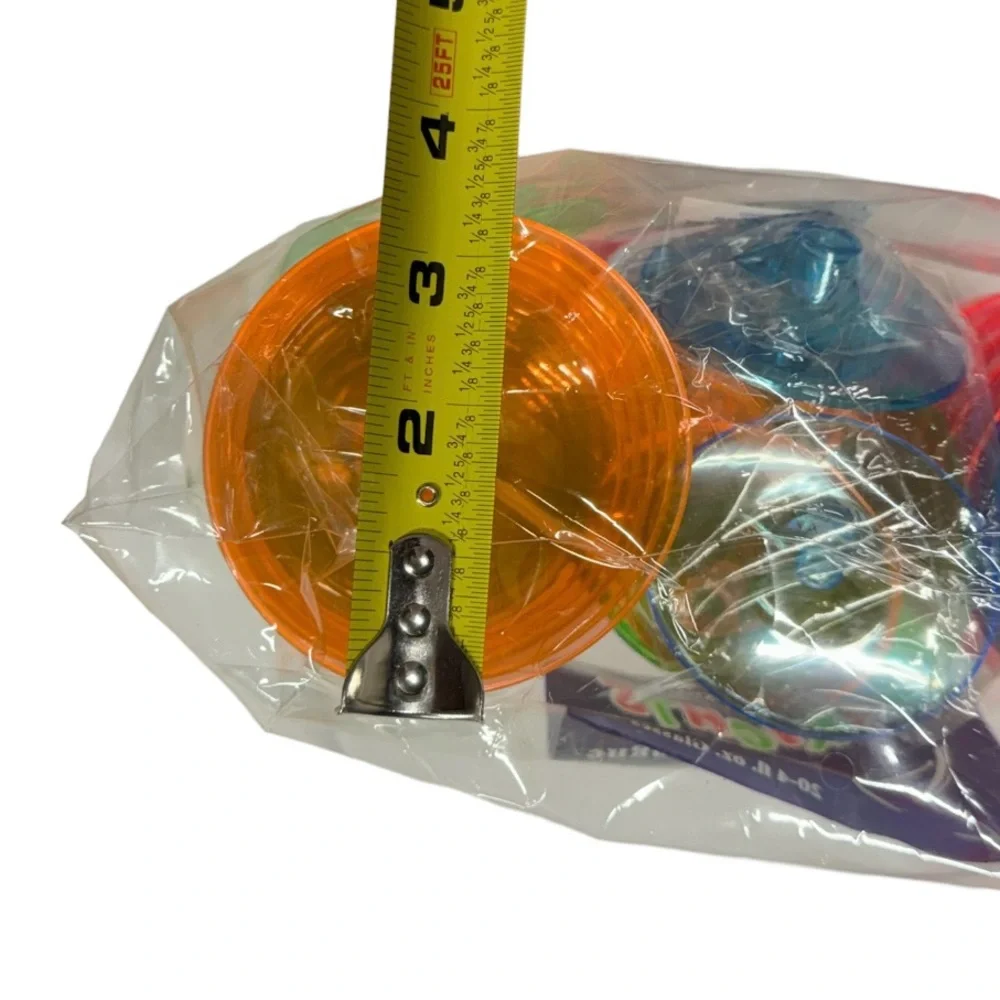 20 multicolor champagne glasses brand new in package. Orange, pink, blue & green